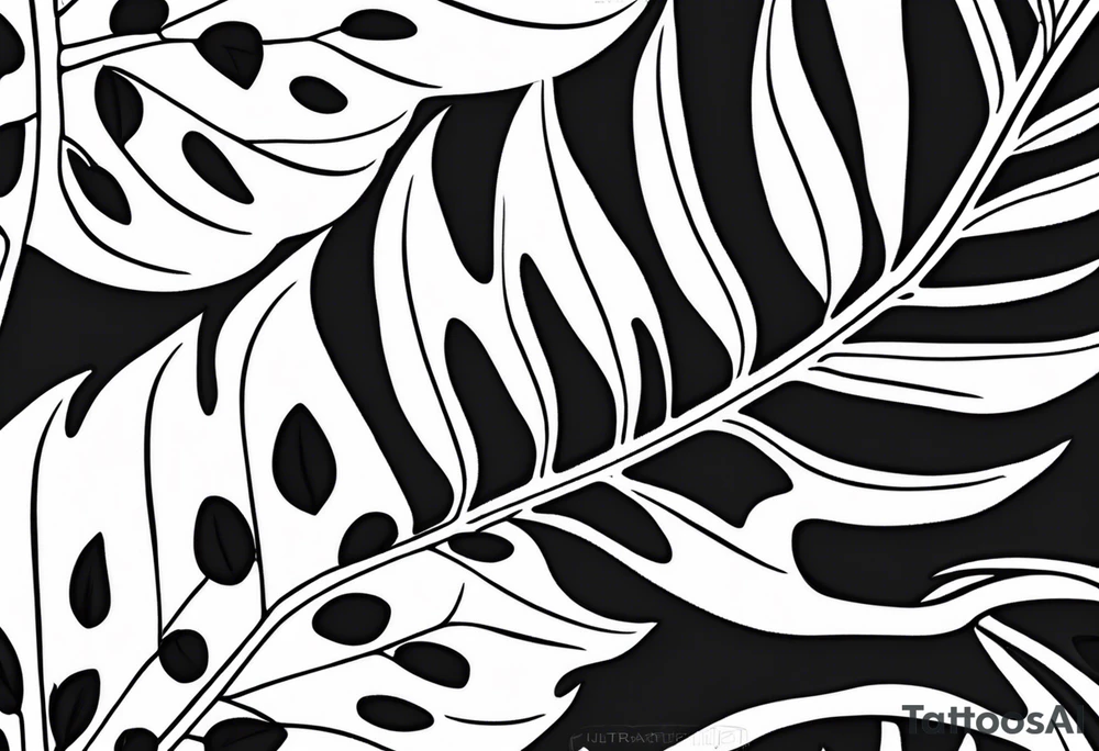 Monstera tattoo idea