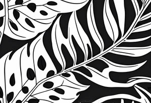 Monstera tattoo idea
