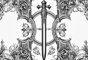 Excalibur sword 
Fire around kt tattoo idea