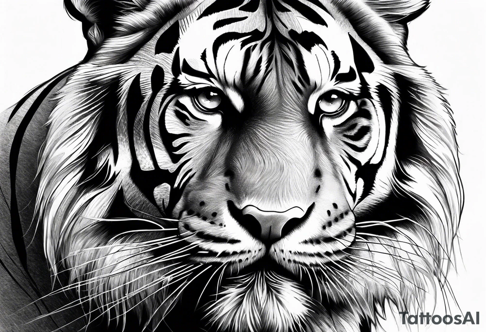 powerful tiger tattoo idea