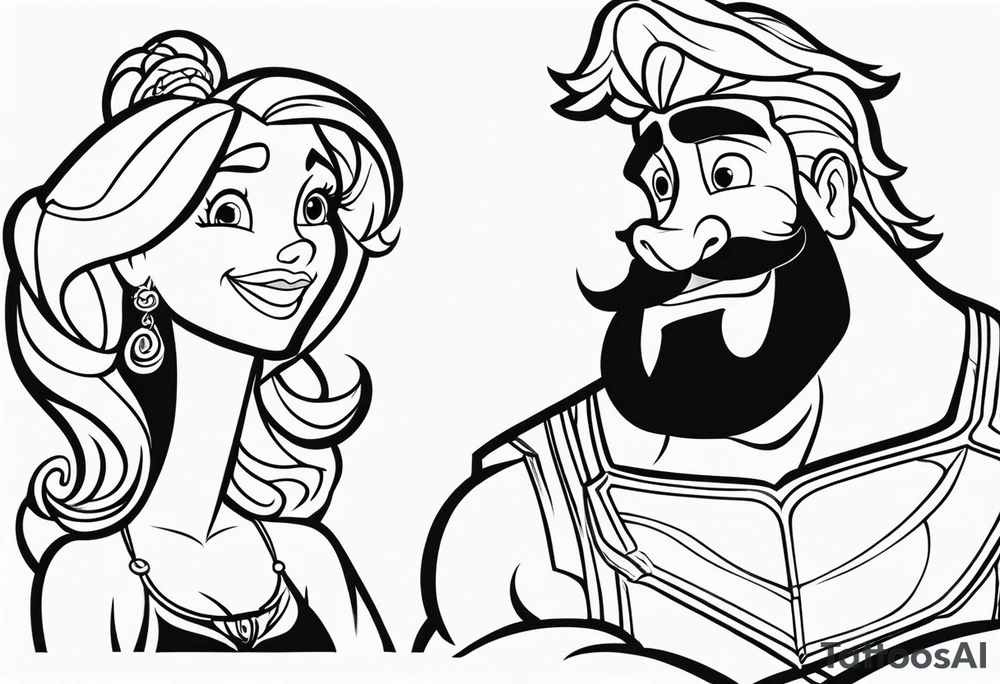 Disneys Hercules and Meg tattoo idea