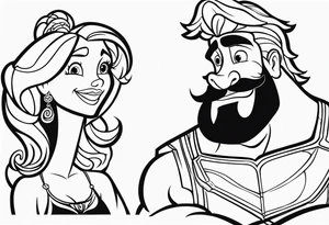 Disneys Hercules and Meg tattoo idea