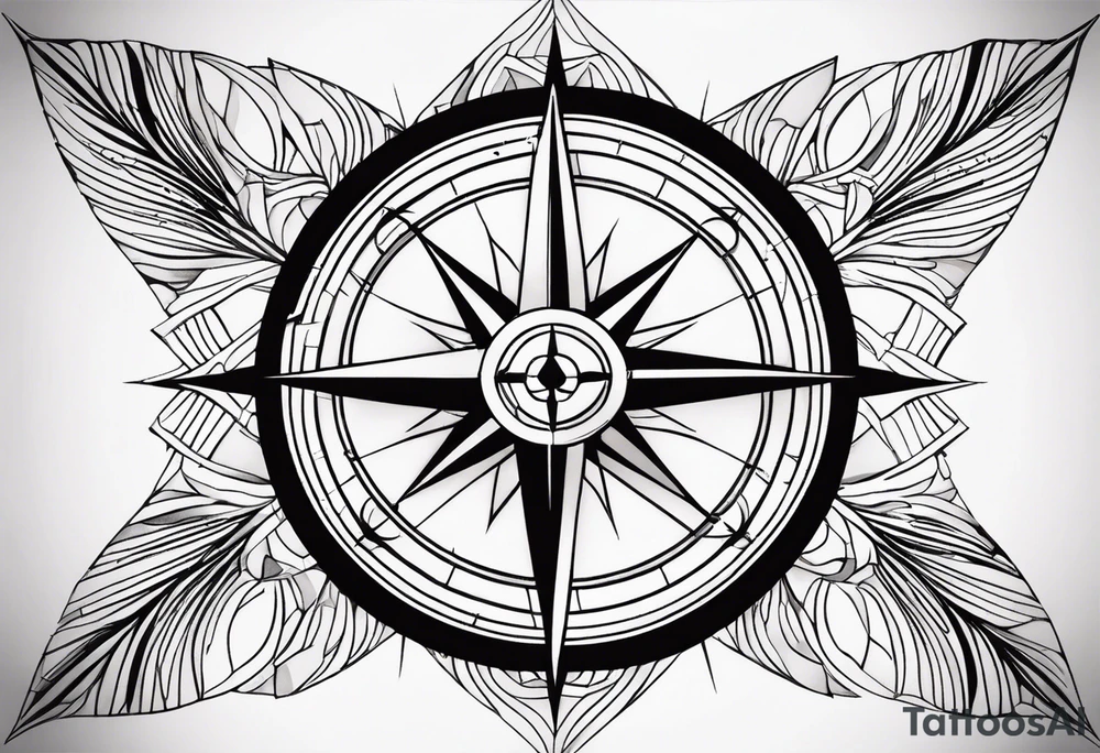 Incorporate the Ubuntu symbol with a compass tattoo idea