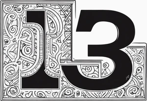 The numbers 333 with the word guidance underneath and the initials JJF; tattoo idea