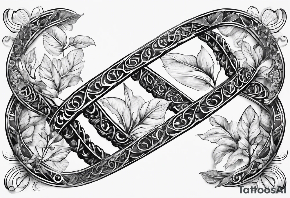 DNA helix made from root.
add leaf tattoo idea