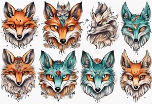 Eule gemischt mit fuchs tattoo idea