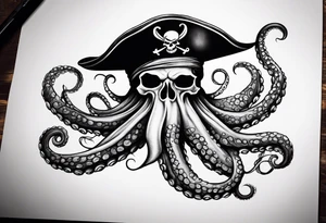 Pirate hat octopus tattoo idea