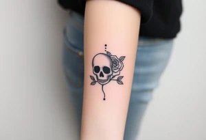 Love Each Day tattoo with a skull and rose tattoo idea
