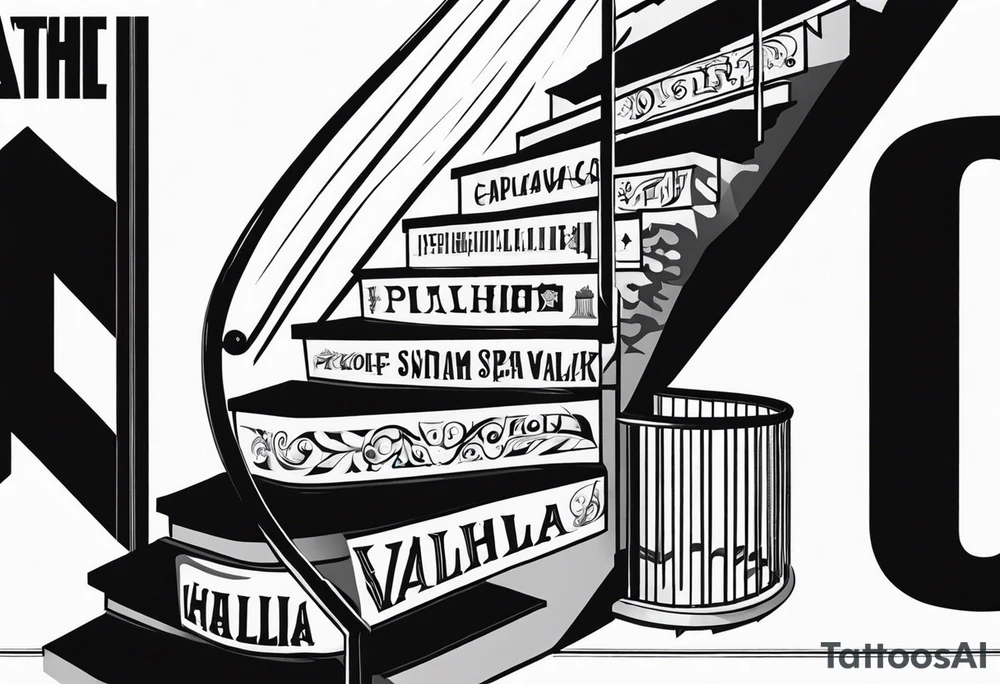Valhalla stairs tattoo idea