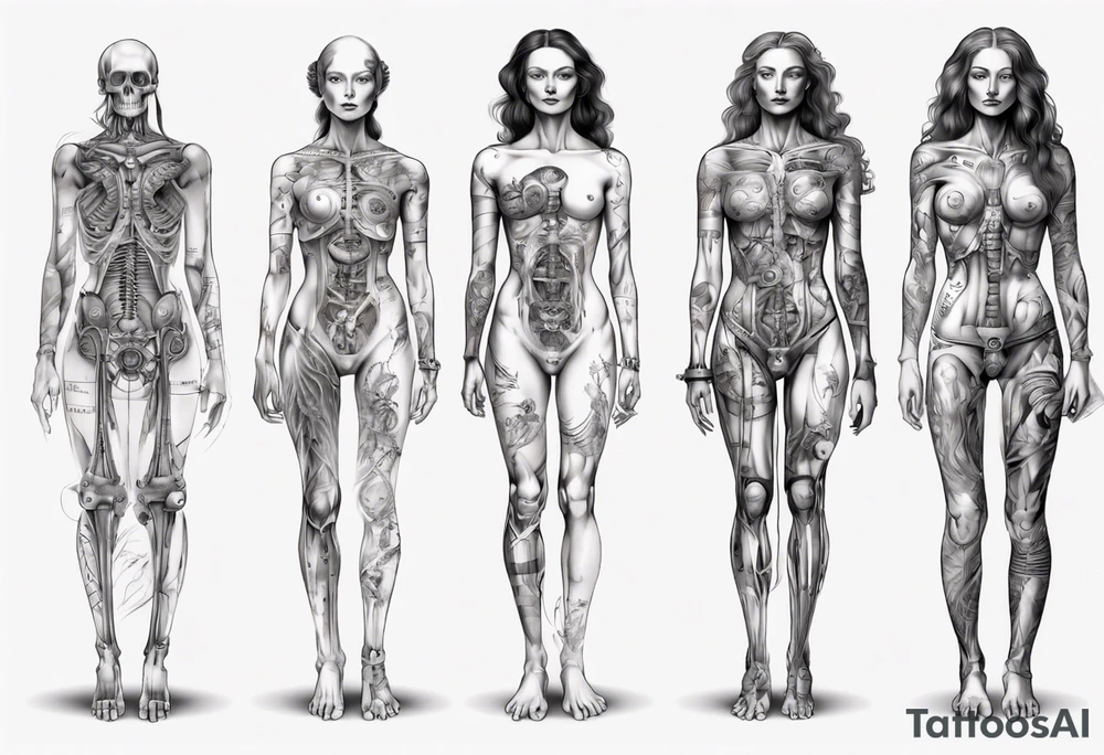 The anatomy of the female human tattoo idea