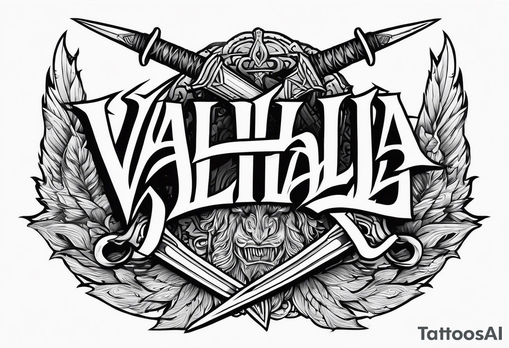 valhalla wounded sword berserker tattoo idea