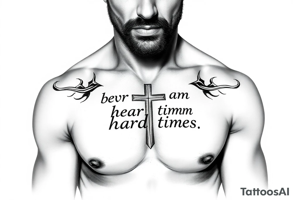 powerful Christian overcoming hard times tattoo idea