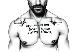 powerful Christian overcoming hard times tattoo idea