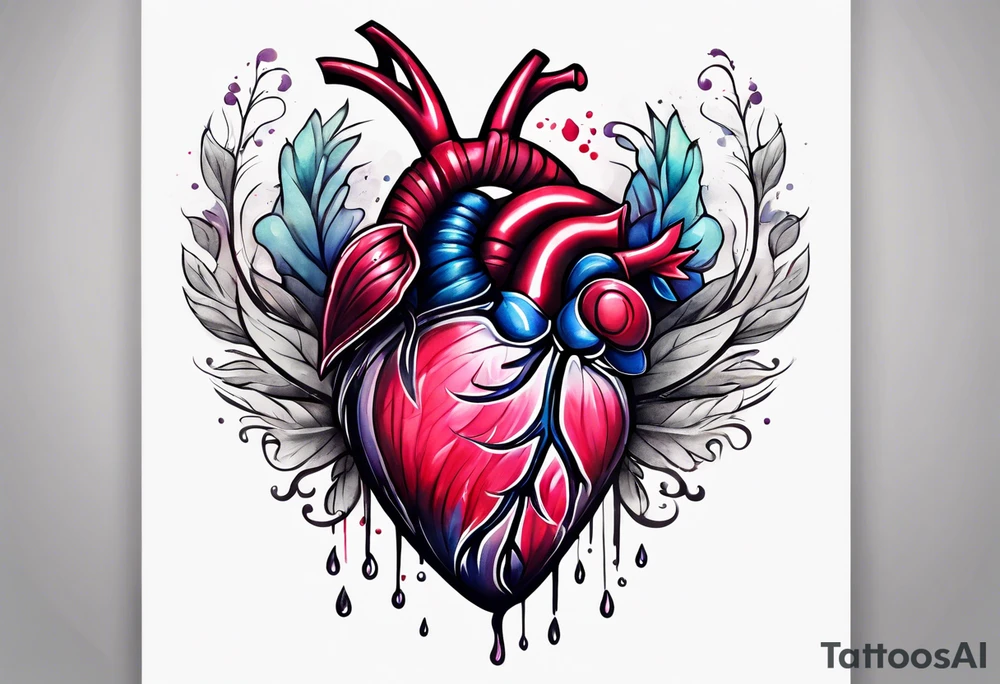 Bleeding heart tattoo idea