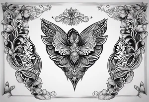 simple shape, dimond shape, split in two distinct parts that are symmetrical, resembling lungs or breathing tattoo idea