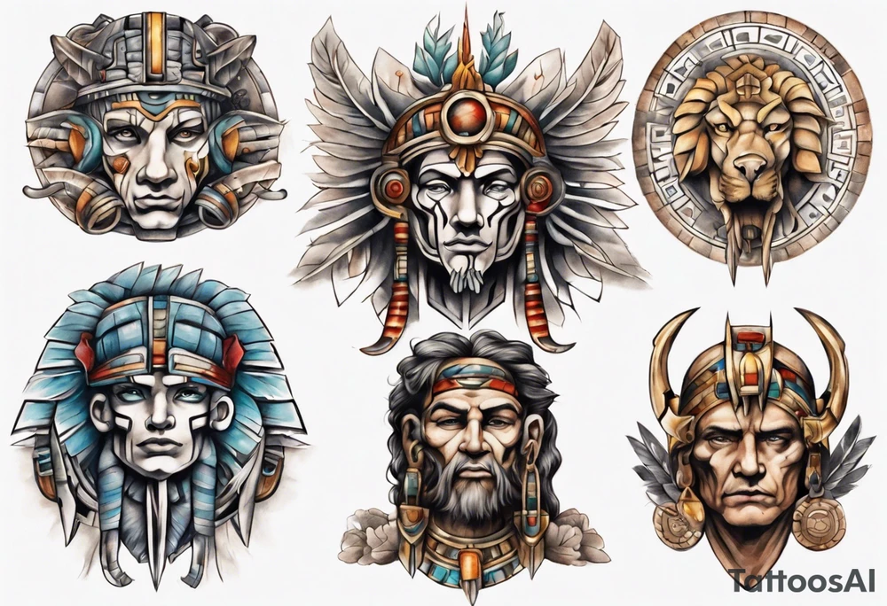 Ancient civilization tattoo idea