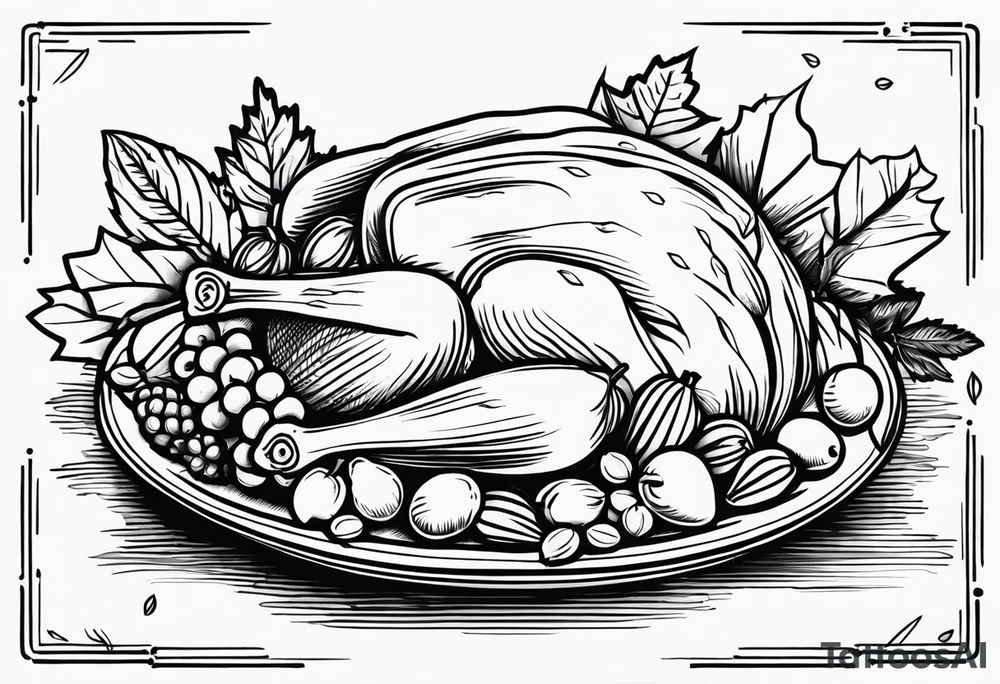 thanksgiving dinner tattoo idea