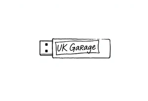 A usb drive with a little piece of sticky tape that says “UK Garage” tattoo idea