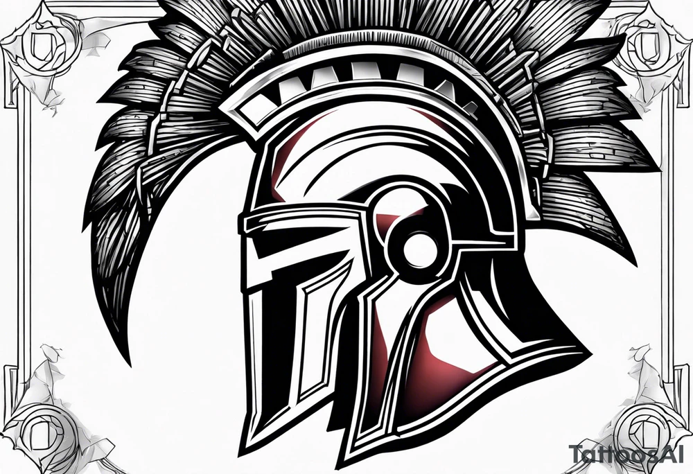 Spartan helmet tattoo idea