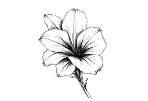 Large gladiolus flower tattoo idea