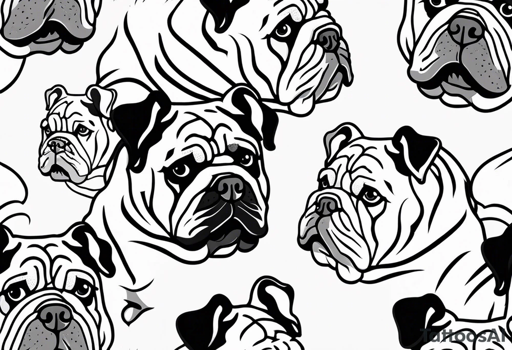 Bulldog tattoo idea
