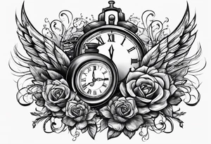Grenade and clock intertwined tattoo idea
