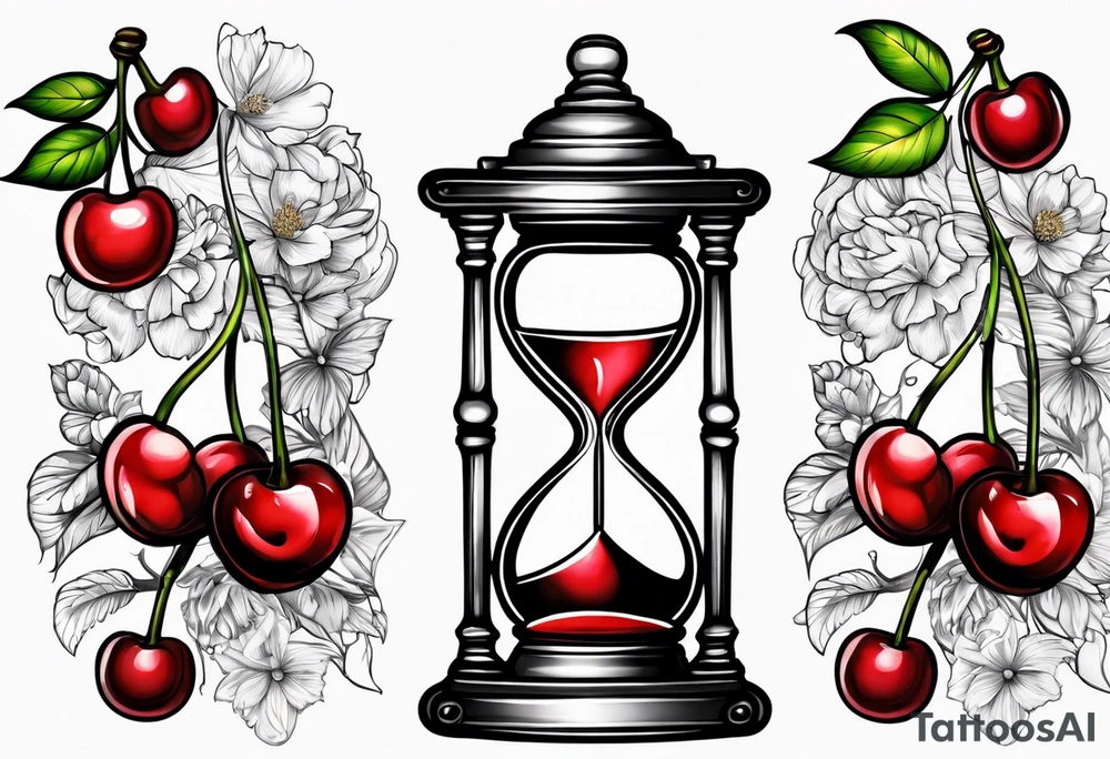 Cherry hourglass tattoo idea