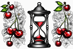 Cherry hourglass tattoo idea