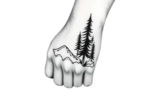 Simple large nature themed, covering the hand, going up the fingers and down the wrist. tattoo idea