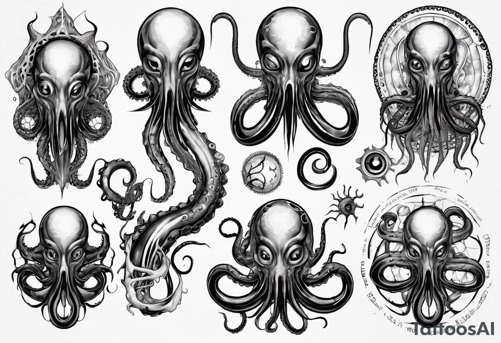 lovecraft theme with tentacle+++ and eyes tattoo idea lovecraft theme with tentacle+++ and eyes tattoo idea