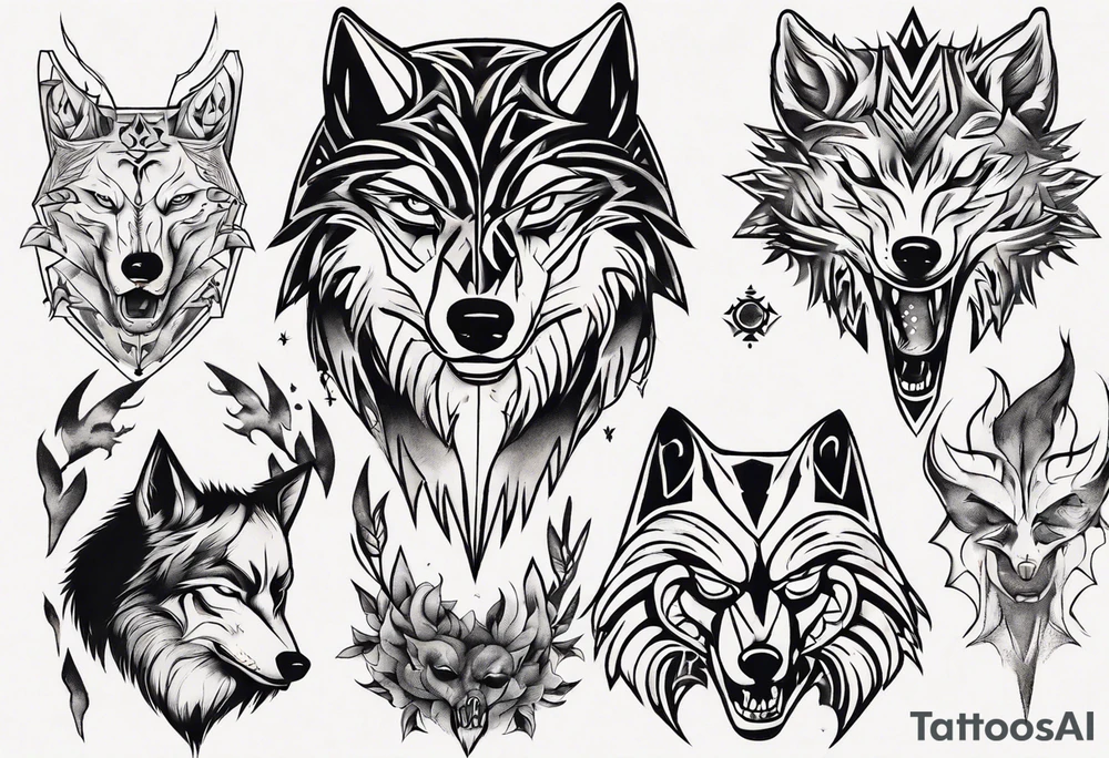 Wolve tattoo idea