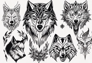 Wolve tattoo idea