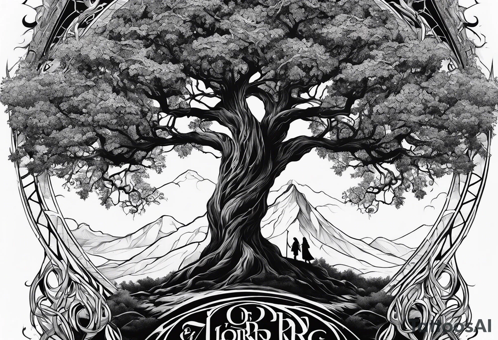 Tree of Lord of the ring tattoo idea