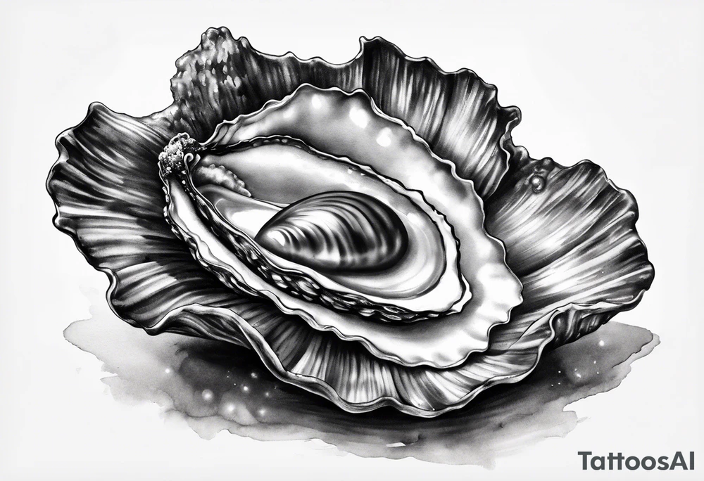 One Pretty oyster tattoo idea