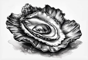 One Pretty oyster tattoo idea