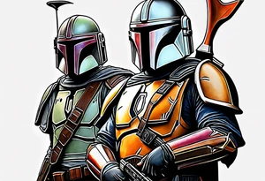 Mandolorian hunting tattoo idea