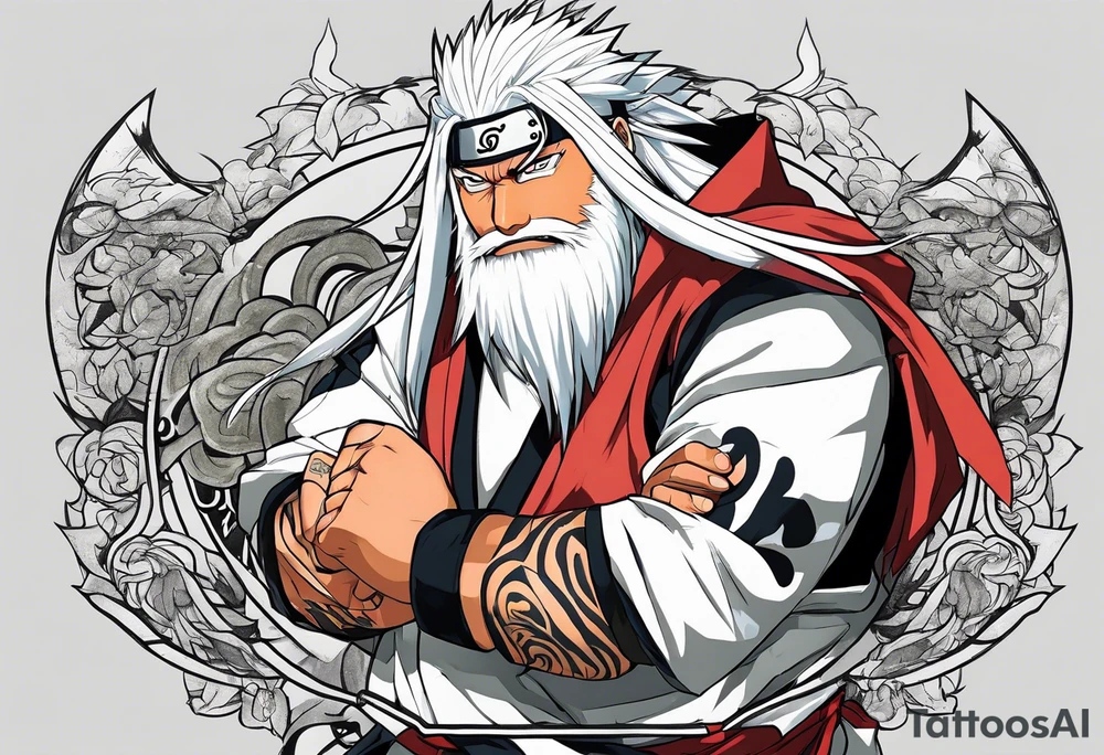 Jiraiya in Sage mode from the anime naruto tattoo idea