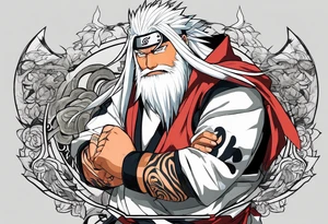 Jiraiya in Sage mode from the anime naruto tattoo idea
