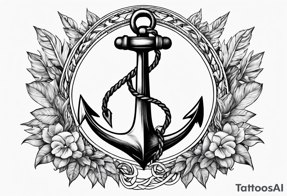 Ship anchor tattoo idea