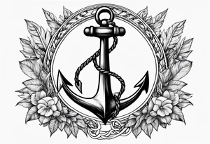 Ship anchor tattoo idea