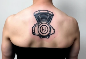 motorcycle engine tattoo idea