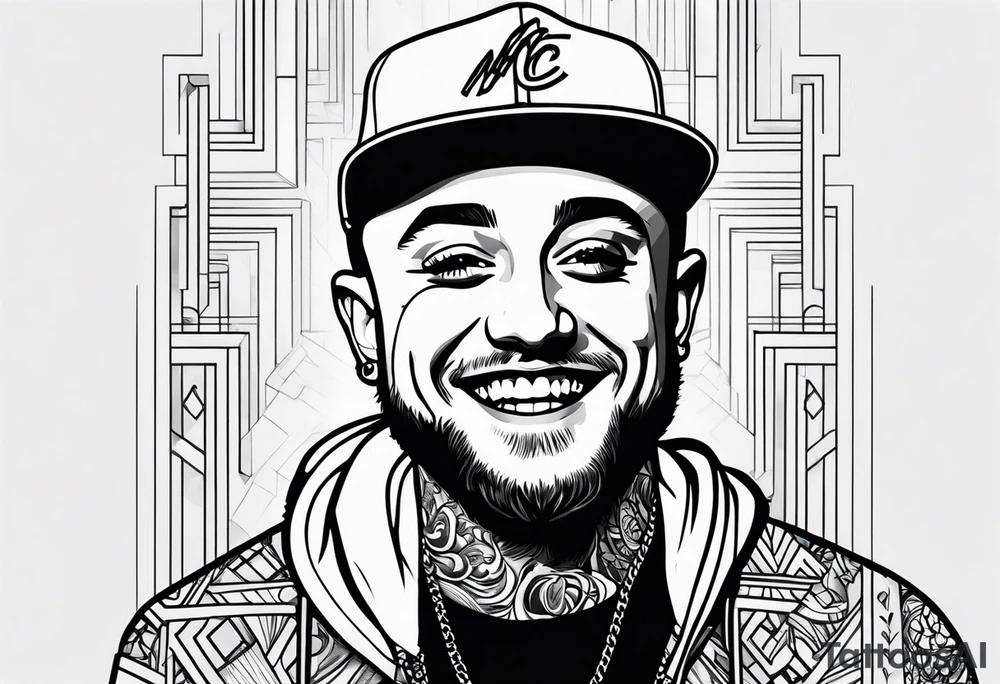 Mac miller smiling tattoo idea