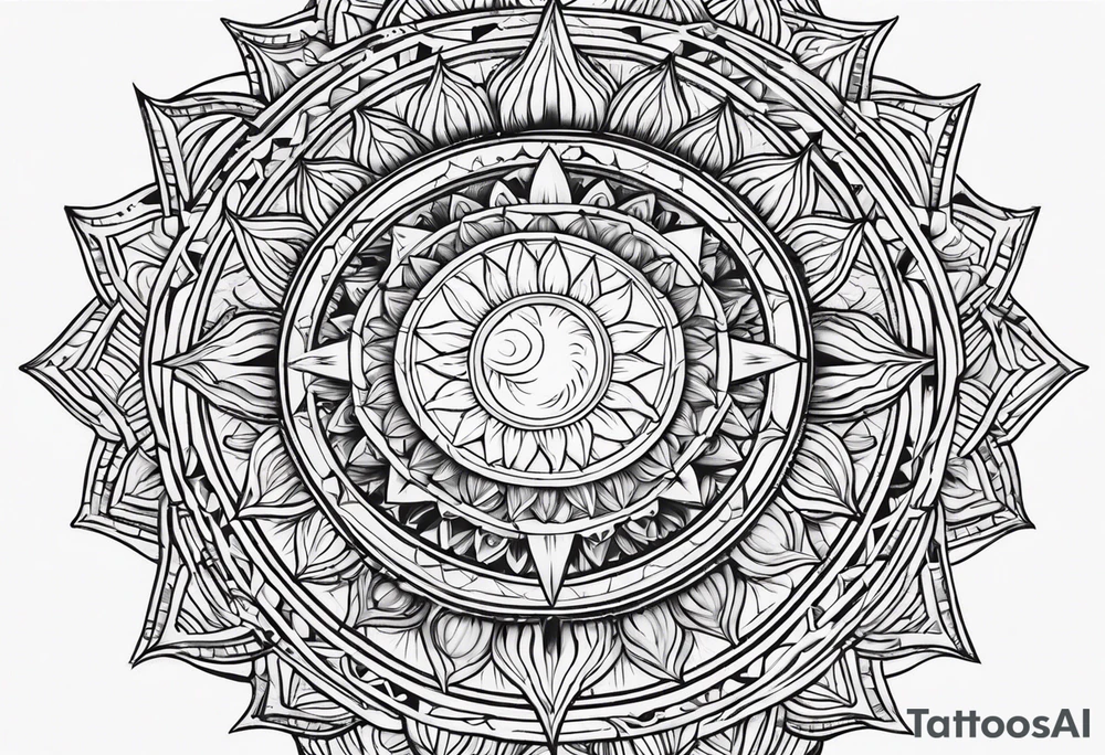 very very basic sun tattoo idea
