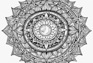 very very basic sun tattoo idea