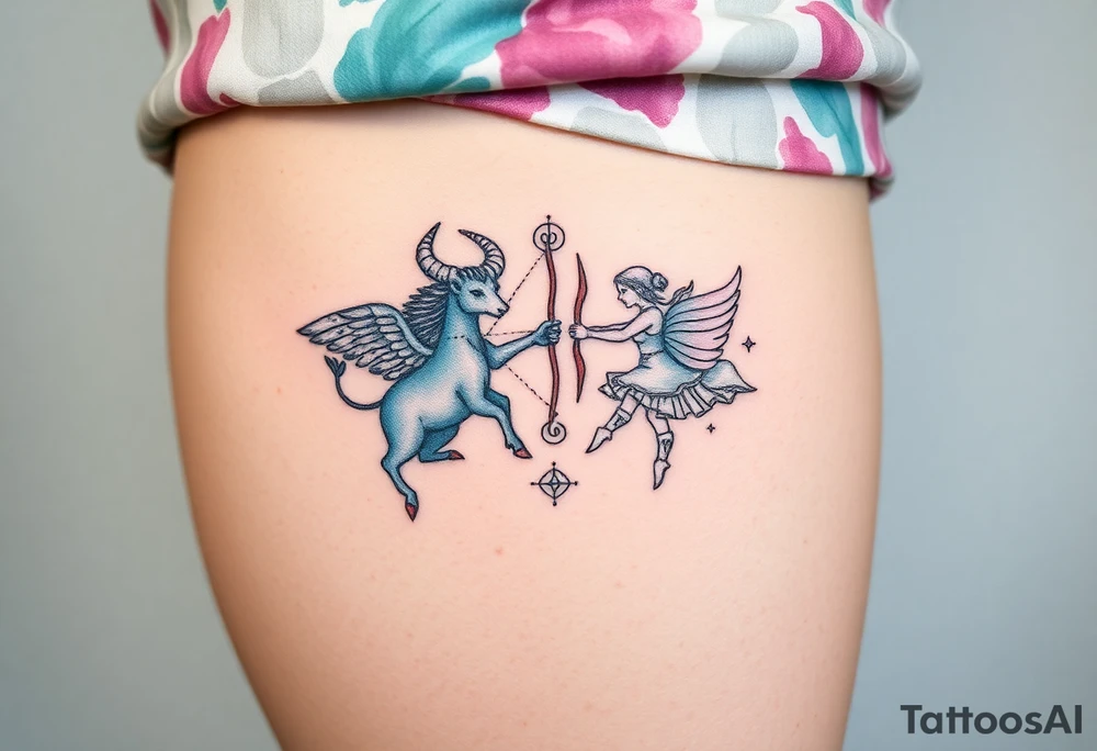 Taurus, Sagittarius, Runes, twin flame, soulmate, witch, Norse tattoo idea