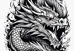 roaring dragon tattoo idea