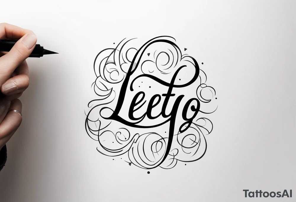 Elegant but simple design of the words Let Go tattoo idea