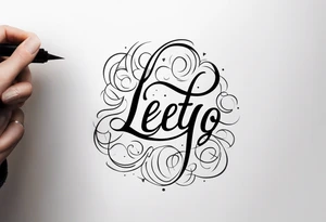 Elegant but simple design of the words Let Go tattoo idea