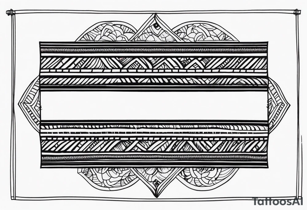 armband tattoo, masculine, narrow, horizontal with rope pattern tattoo idea