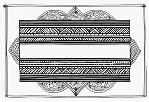 armband tattoo, masculine, narrow, horizontal with rope pattern tattoo idea